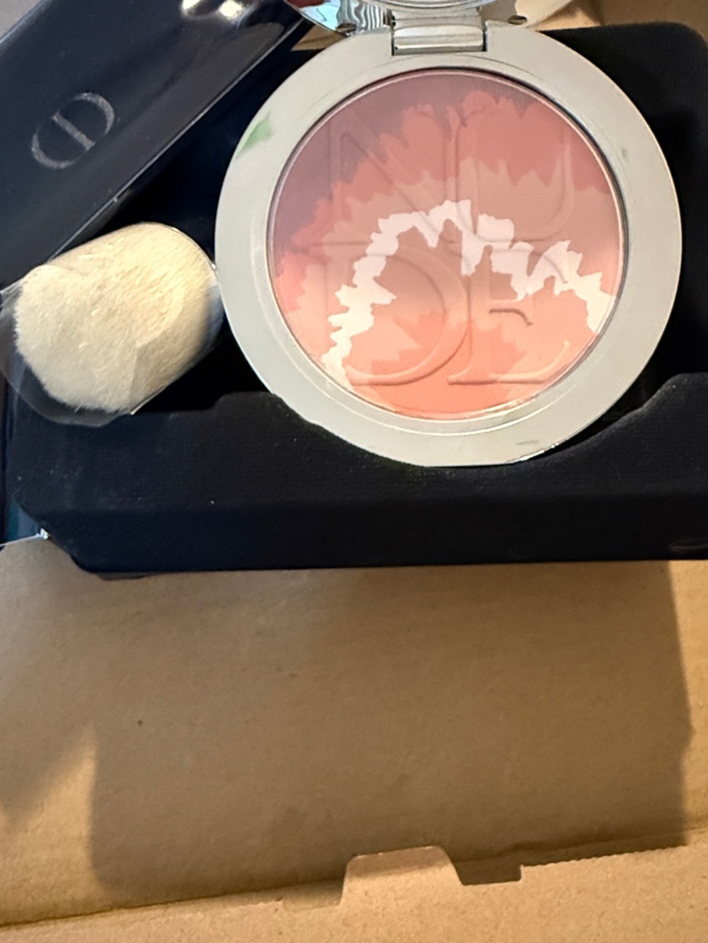 Dior Compact Blush in Pink and Cream Marble